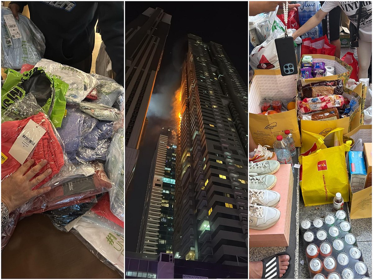 迪拜码头火灾：居民开放家门，与疏散租户共享餐食